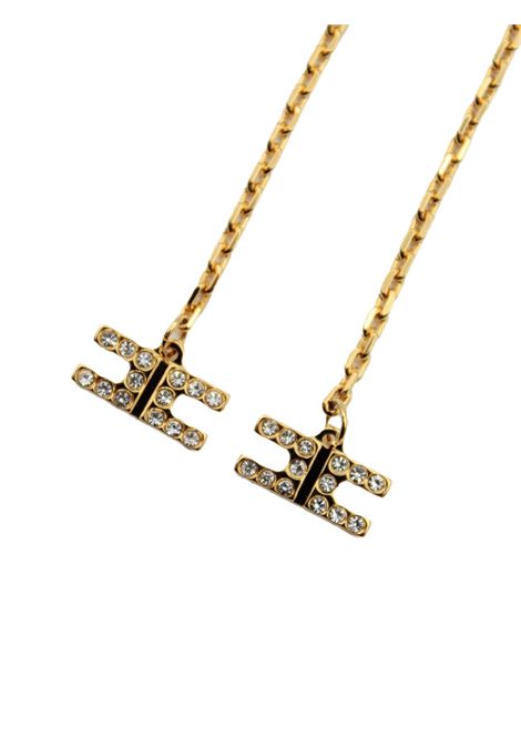 Orecchini Elisabetta Franchi donna OR50K51E2U95 dorati doppia c lunghi ELISABETTA FRANCHI | Orecchini | OR50K51E2U95